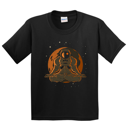 Yoga Pose Astronaut Outer Space Spaceman Yoga Youth T-Shirt - Kids Astronaut Shirt
