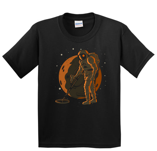 Metal Detectorist Astronaut Space Spaceman Metal Detector Youth T-Shirt - Kids Astronaut Shirt