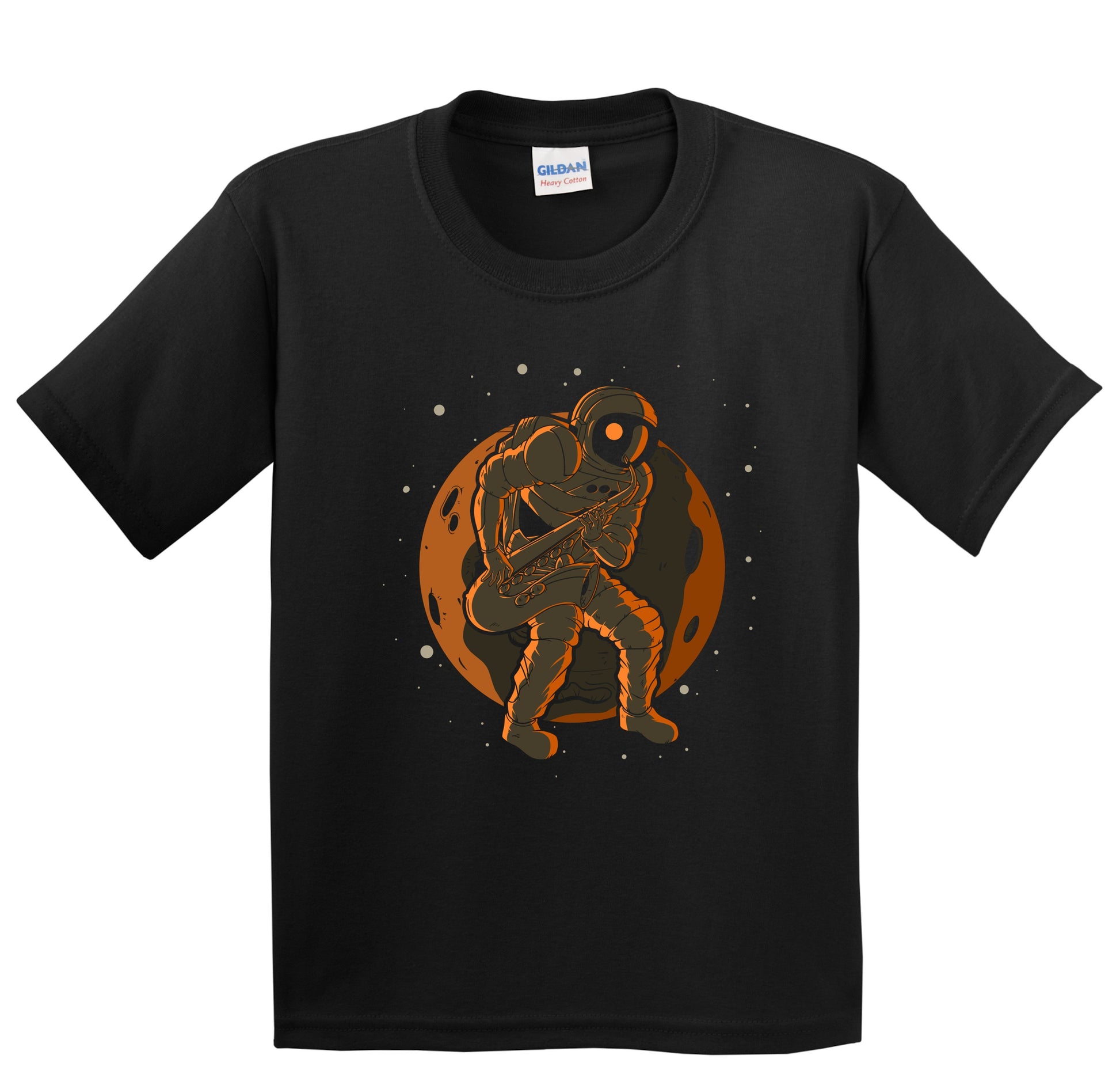 Sax Player Astronaut Outer Space Spaceman Saxophone Youth T-Shirt - Kids Astronaut Shirt