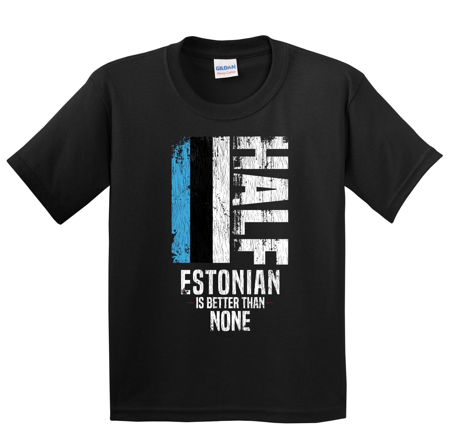 Half Estonian Is Better Than None Funny Estonian Flag Youth T-Shirt