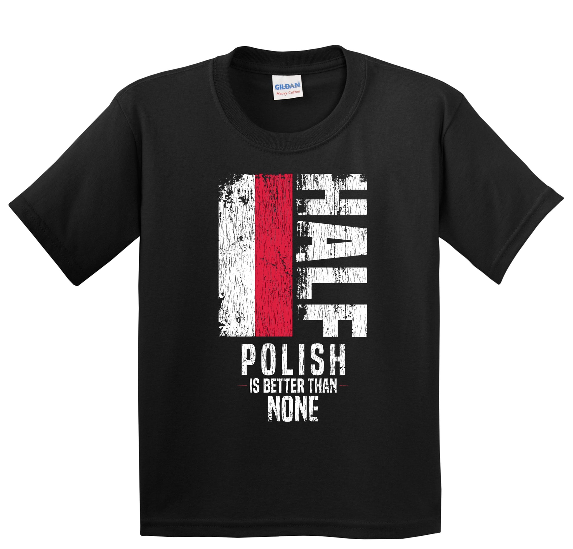 Half Polish Is Better Than None Funny Polish Flag Baby Bodysuit (Black)