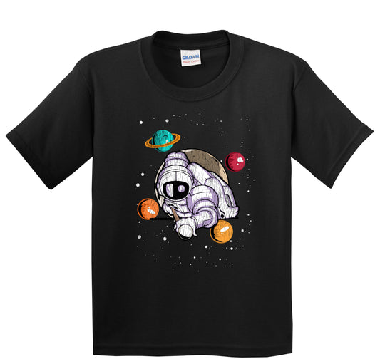 Billiards Astronaut Outer Space Spaceman Distressed Youth T-Shirt