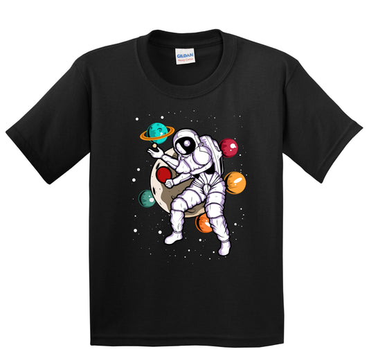 Table Tennis Astronaut Outer Space Spaceman Distressed Youth T-Shirt