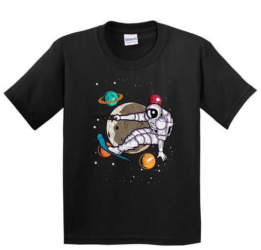 Waterskiing Astronaut Outer Space Spaceman Distressed Youth T-Shirt