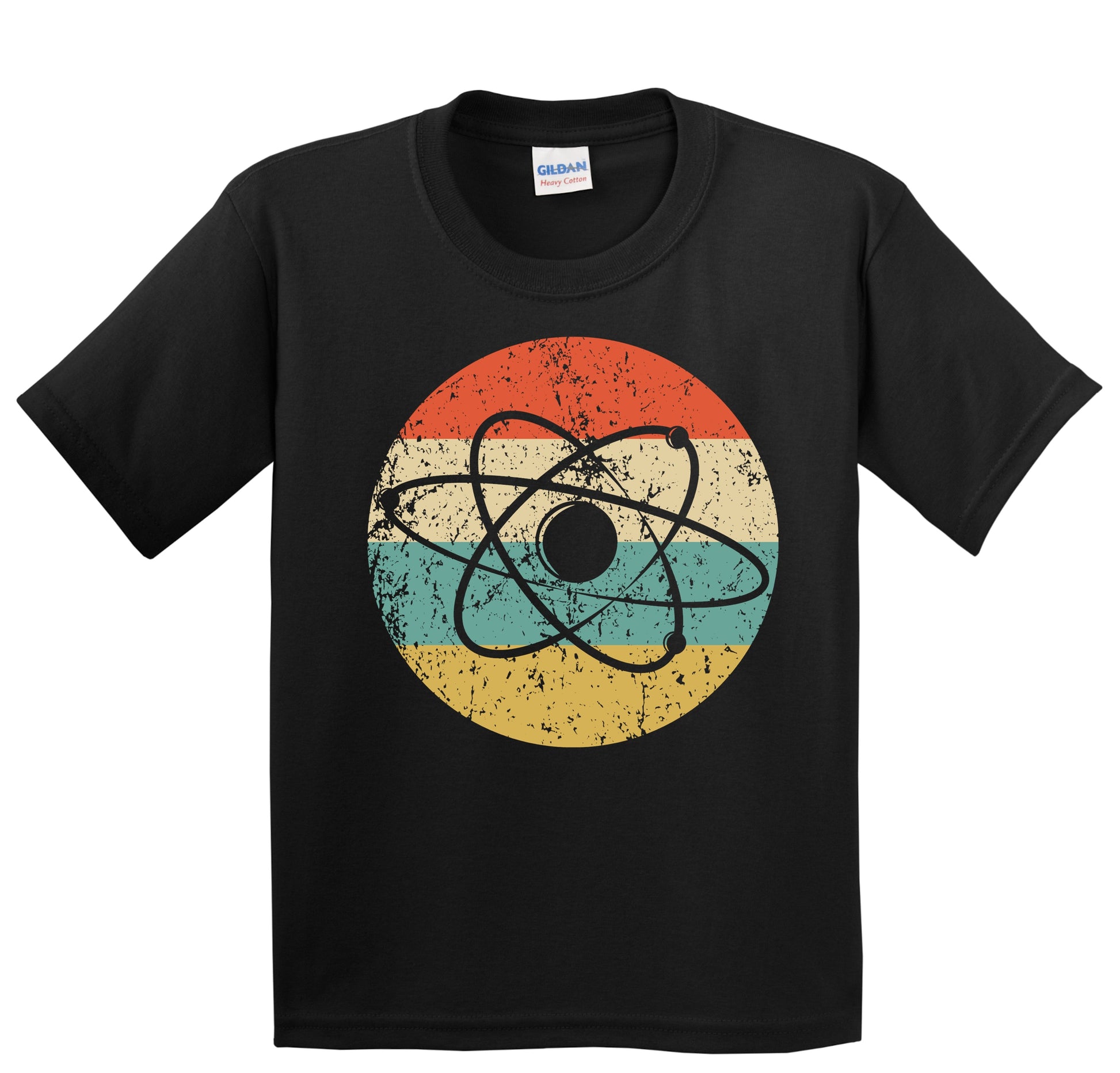 Atom Silhouette Retro Science Scientist Youth T-Shirt