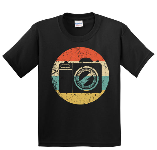 Camera Silhouette Retro Photographer Youth T-Shirt