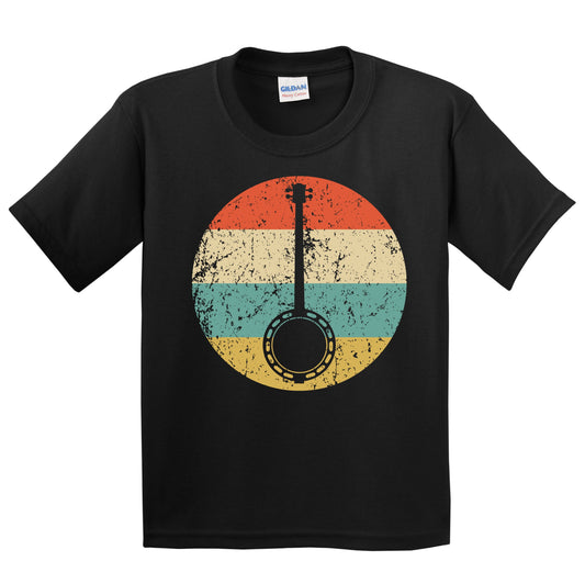 Banjo Silhouette Retro Music Musician Musical Instrument Youth T-Shirt
