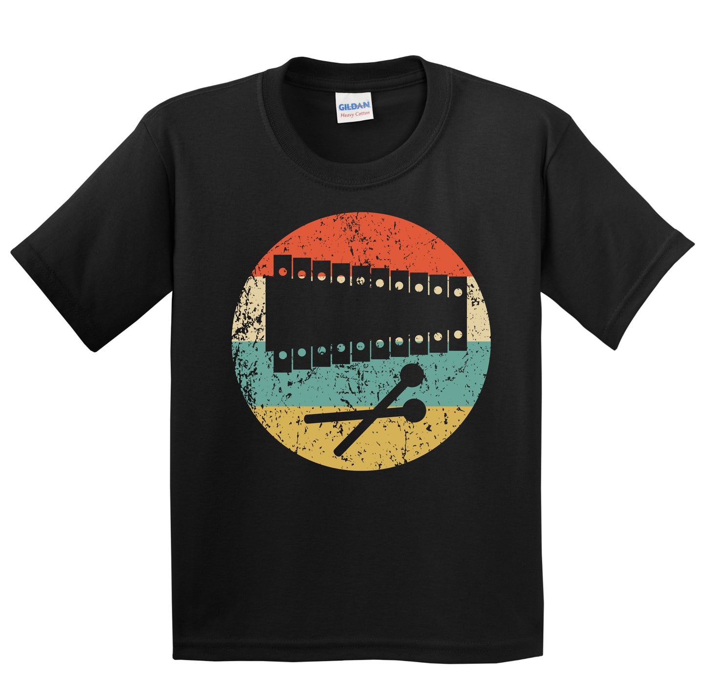 Xylophone Silhouette Retro Music Musician Musical Instrument Youth T-Shirt