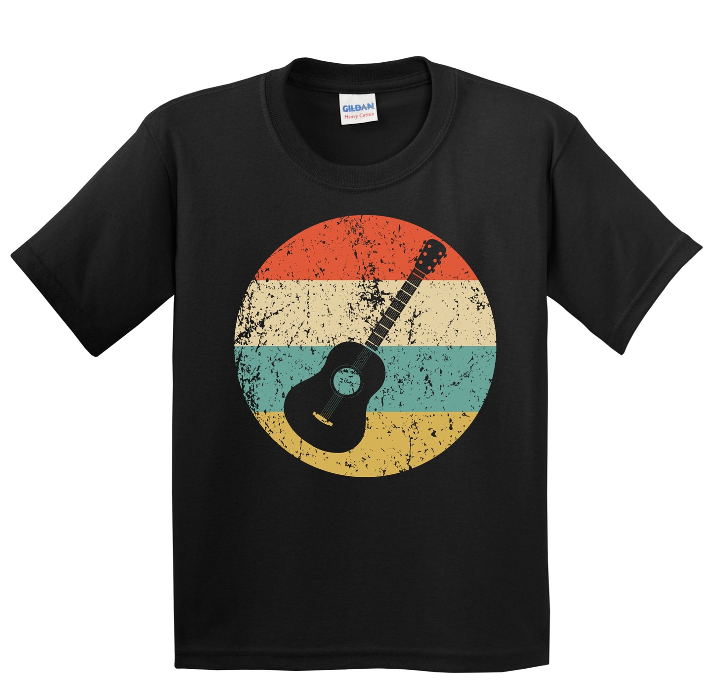 Acoustic Guitar Retro Music Musician Musical Instrument Youth T-Shirt