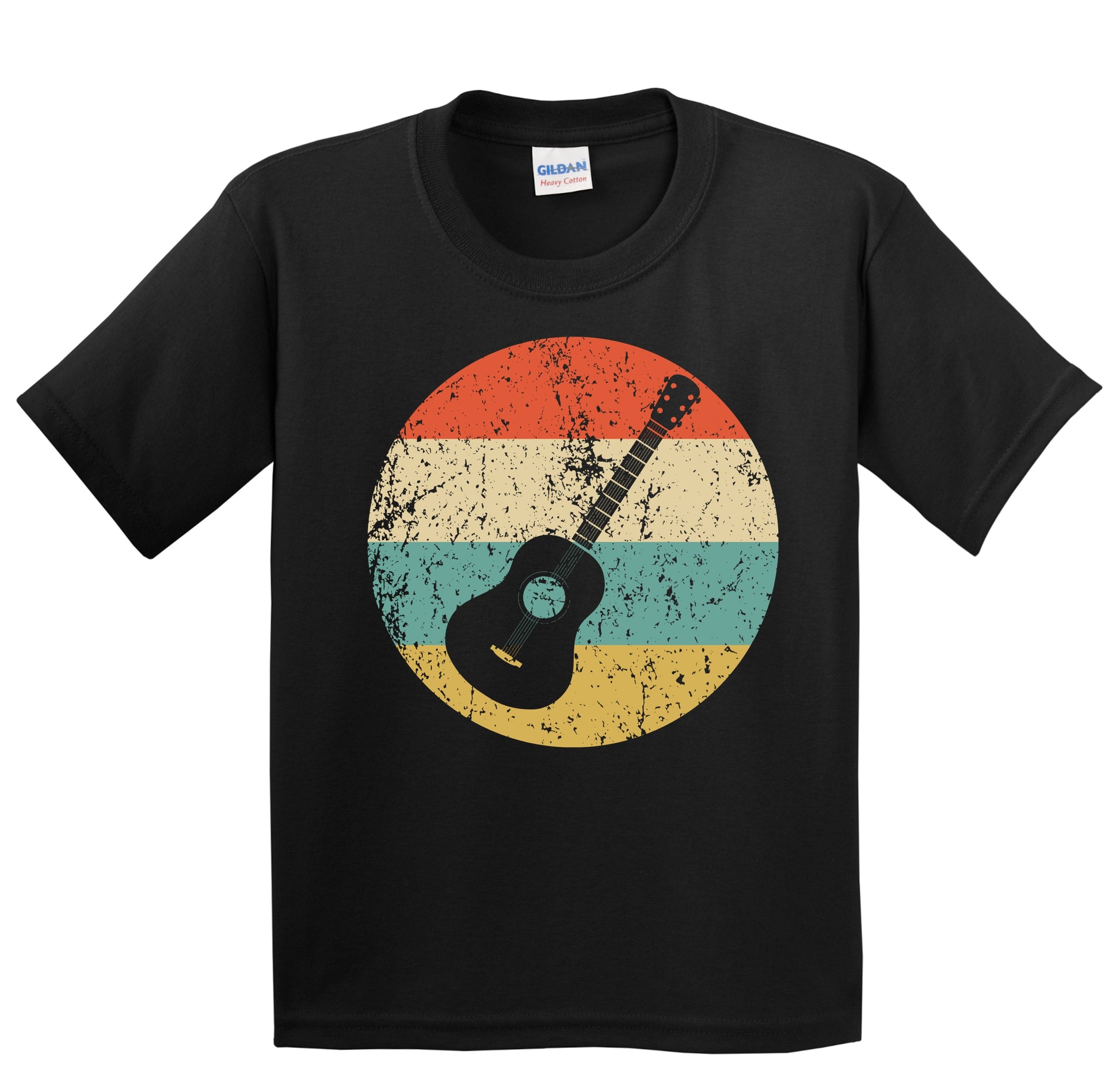 Acoustic Guitar Retro Music Musician Musical Instrument Youth T Shirt