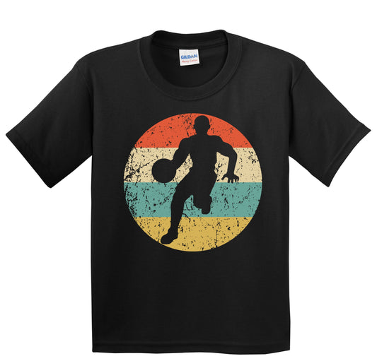 Basketball Player Silhouette Retro Sports Youth T-Shirt