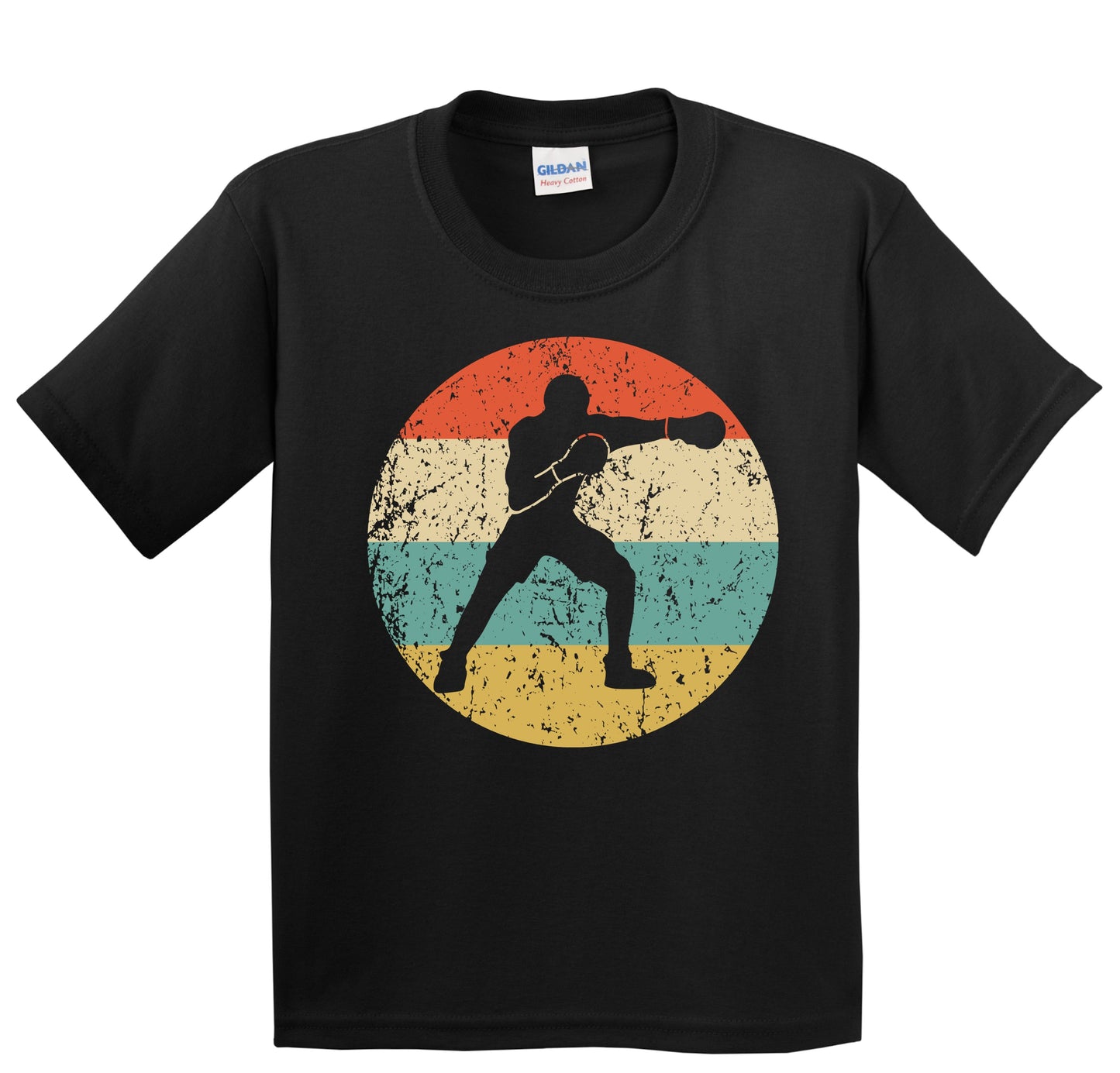 Boxer Punch Boxing Silhouette Retro Sports Youth T-Shirt