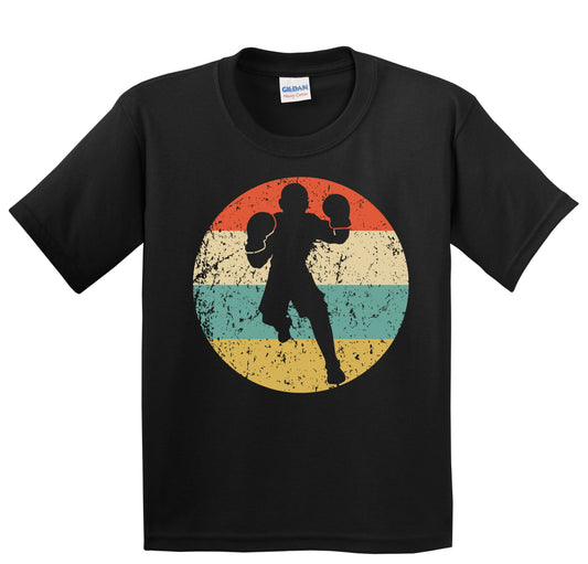 Boxer Boxing Silhouette Retro Sports Youth T-Shirt