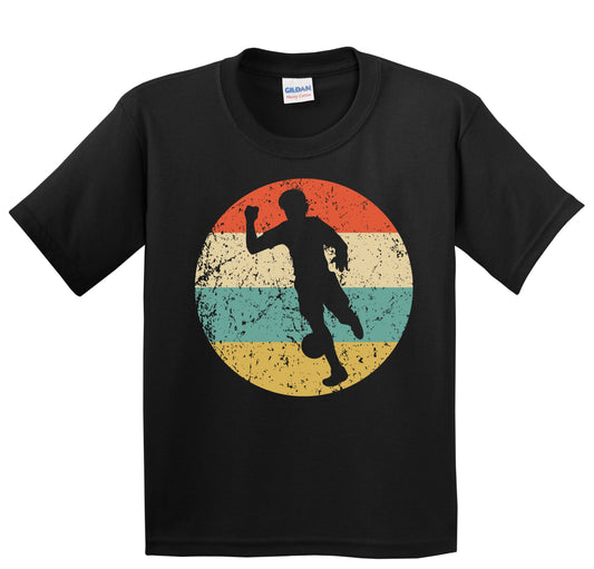 Soccer Player Silhouette Retro Sports Youth T-Shirt