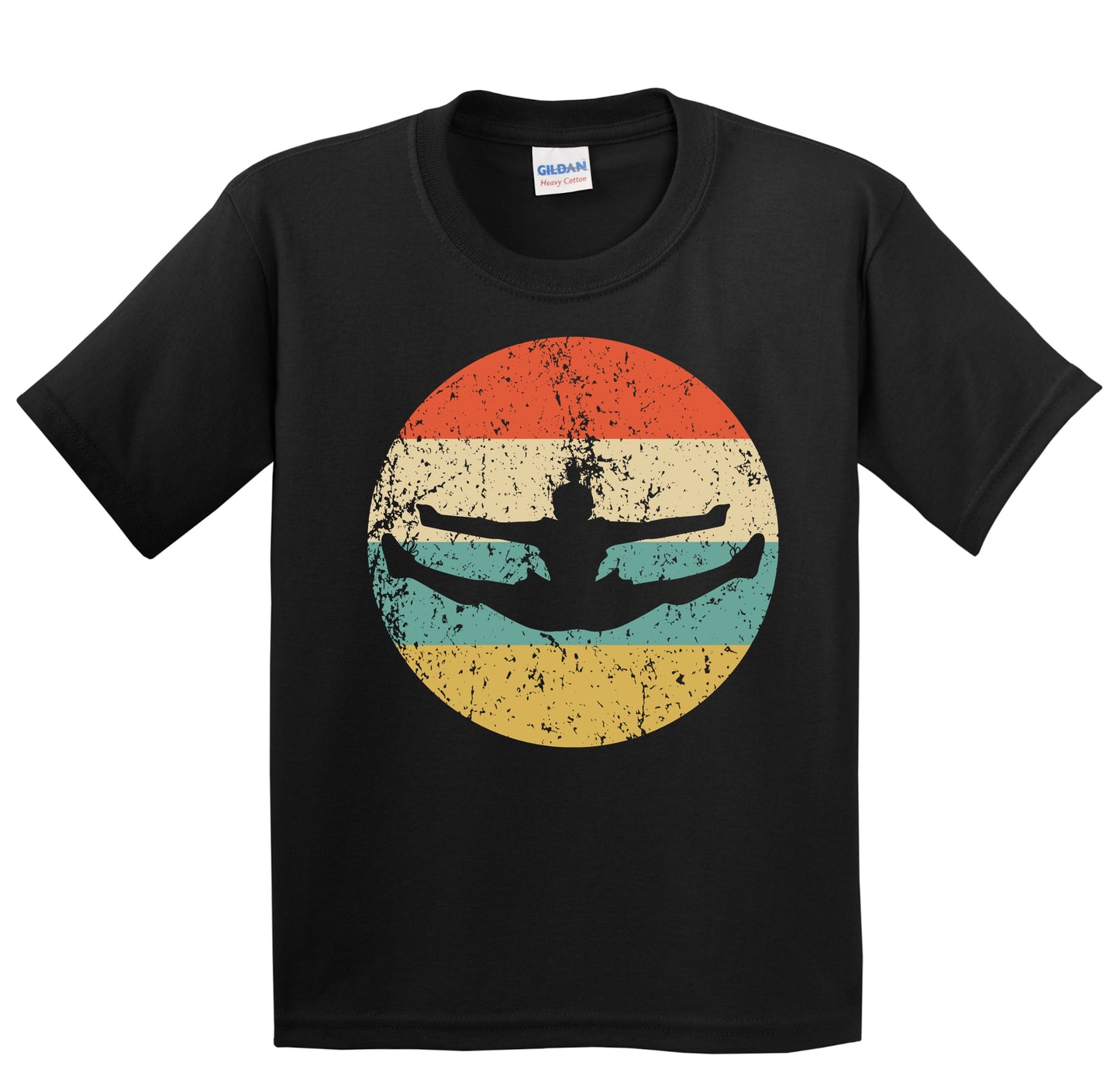 Cheerleader Cheerleading Silhouette Retro Cheer Youth T-Shirt