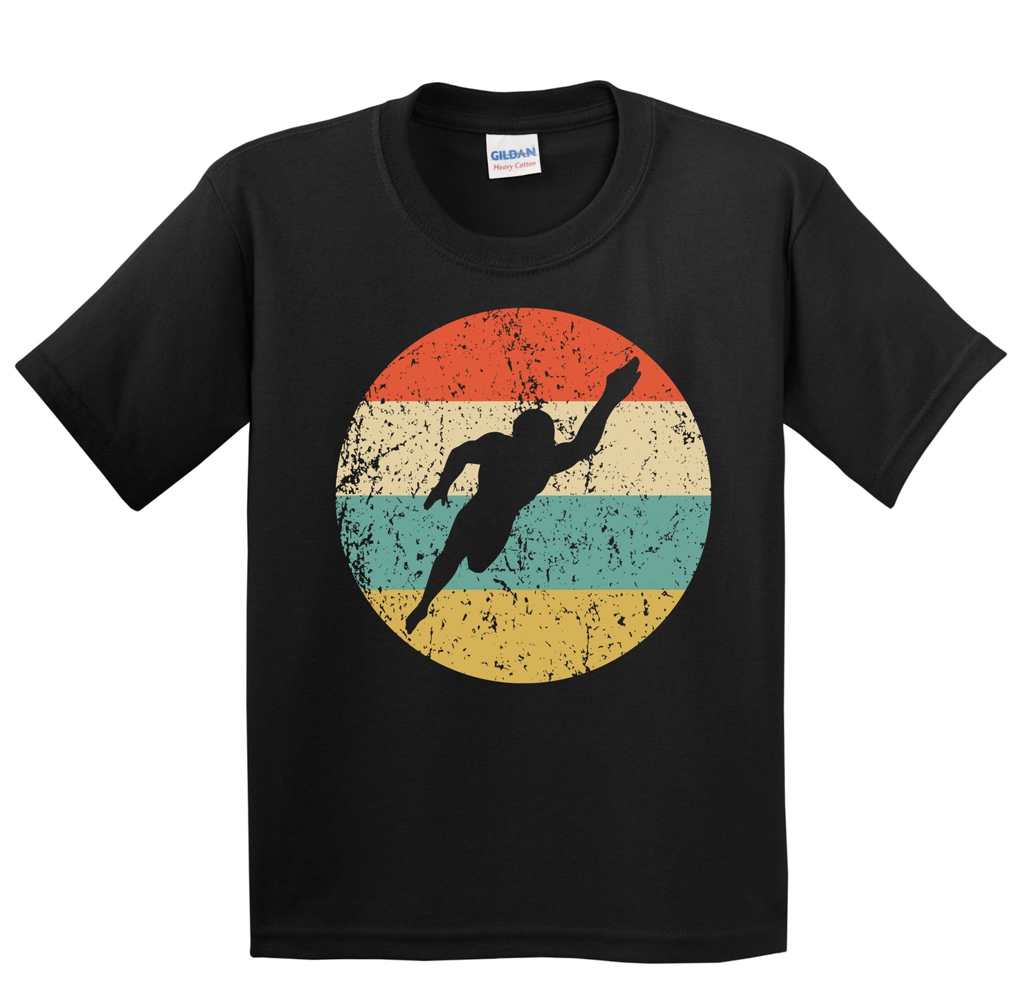 Swimmer Silhouette Retro Swimming Youth T-Shirt