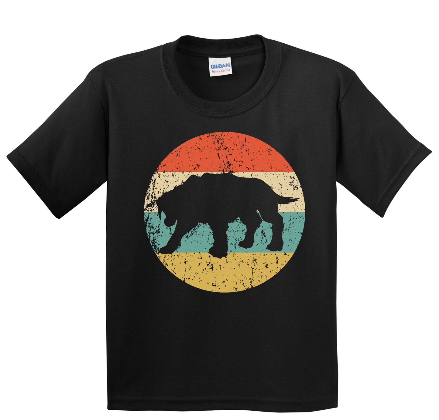 Saber-Toothed Tiger Smilodon Retro Prehistoric Cat Youth T-Shirt