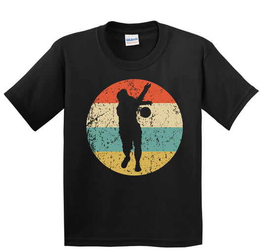 Bocce Ball Player Silhouette Retro Bocce Youth T-Shirt