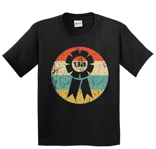 13.1 Miles Half Marathon Finisher Ribbon Icon Retro Running Youth T-Shirt