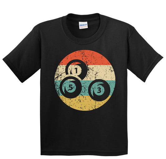 Pool Balls Icon Retro Billiards Youth T-Shirt