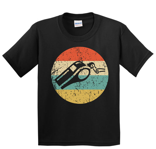 Whistle Icon Retro Coach Referee Youth T-Shirt