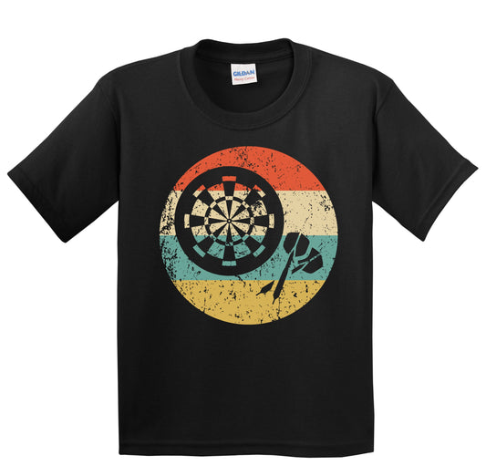 Darts and Dartboard Icon Retro Darts Youth T-Shirt