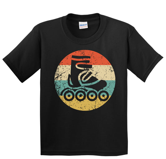 Inline Roller Skate Icon Retro Skater Youth T-Shirt