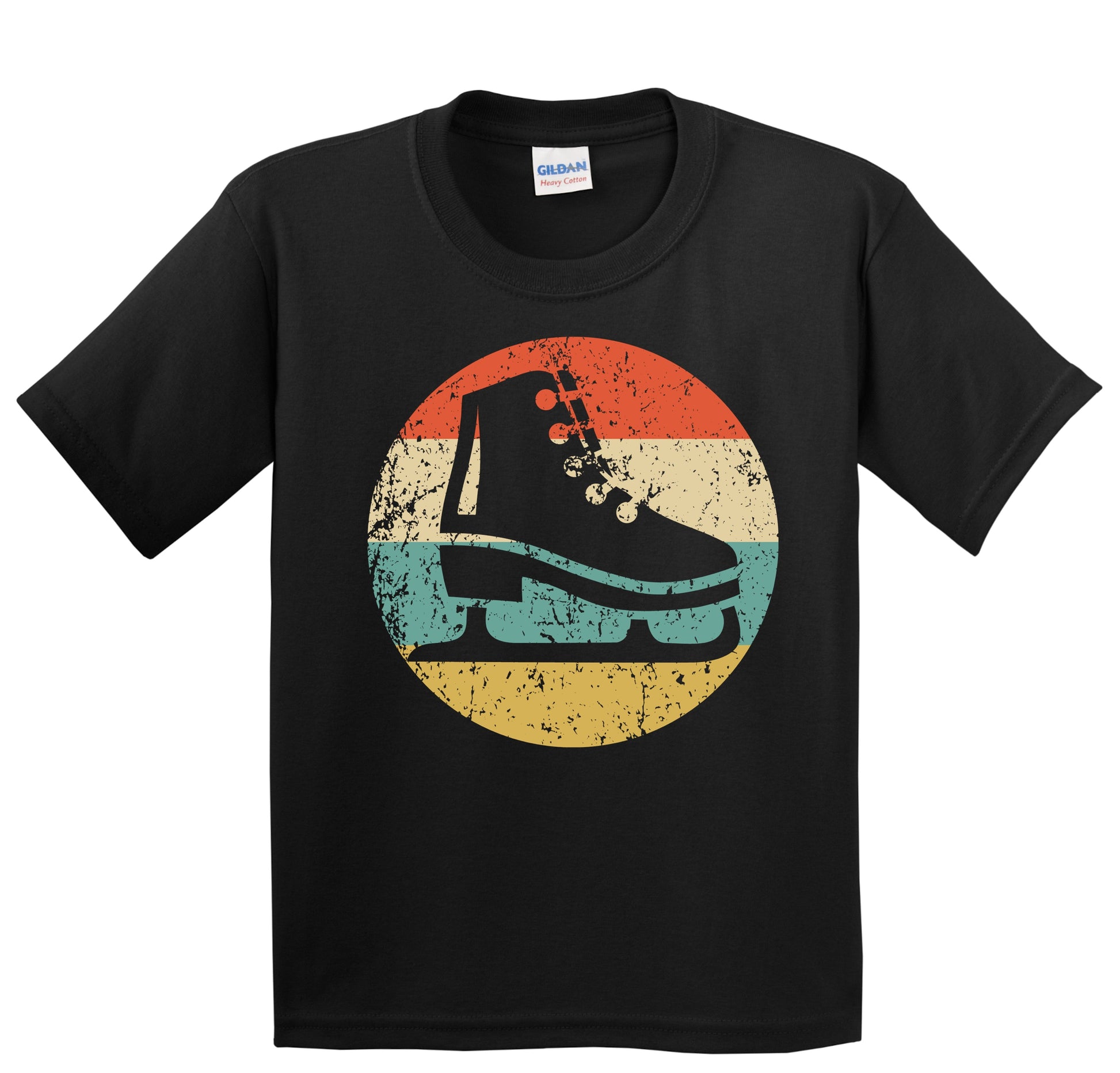 Ice Skate Icon Retro Figure Skating Youth T-Shirt