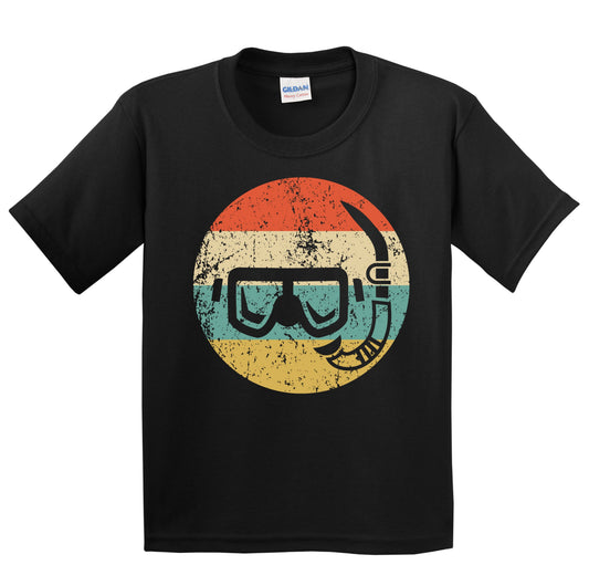 Snorkel Mask Icon Retro Snorkeling Youth T-Shirt