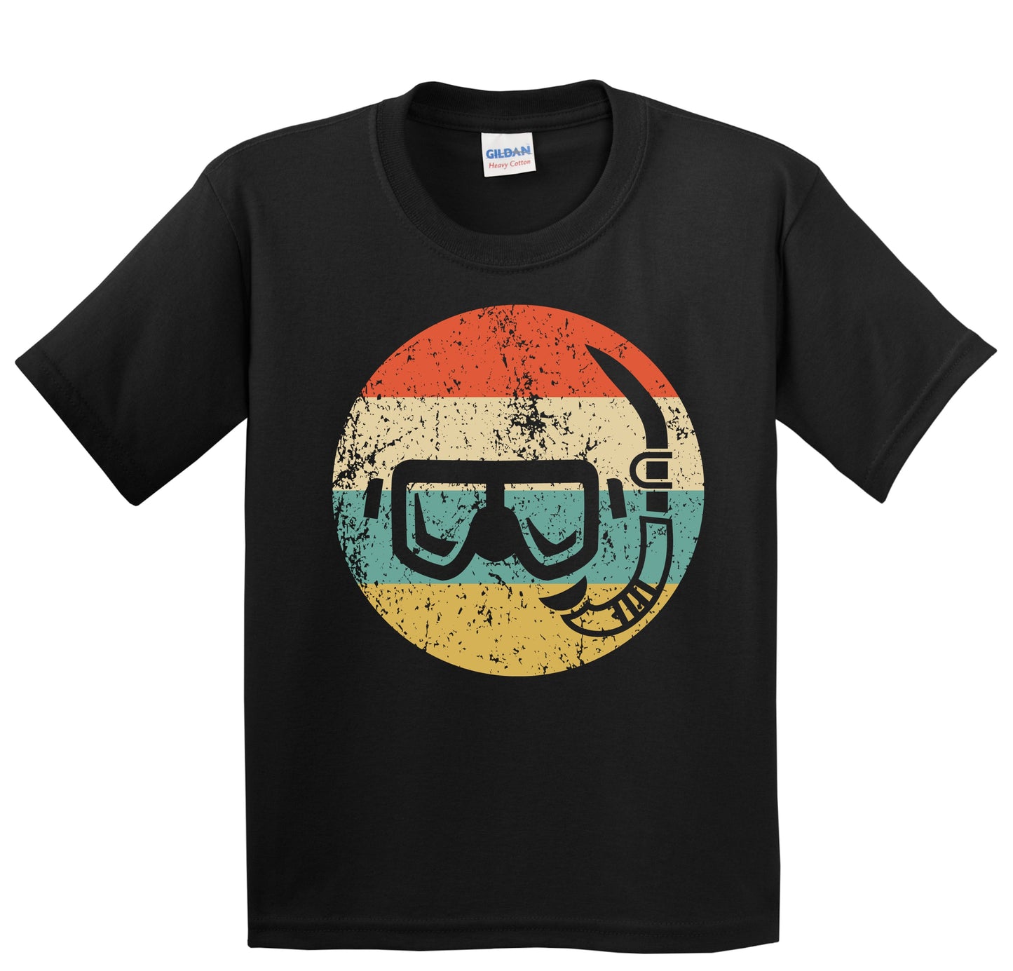 Snorkel Mask Icon Retro Snorkeling Youth T-Shirt