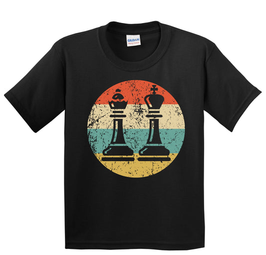 Chess Pieces Icon Retro Chess Youth T-Shirt