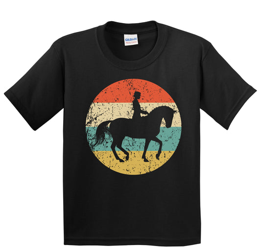 Equestrian Horse Icon Retro Dressage Youth T-Shirt