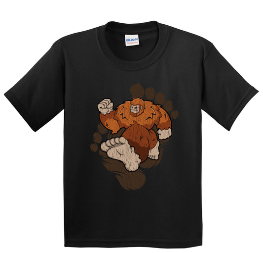 Kids Bigfoot Marathon Shirt - Sasquatch Running Youth T-Shirt