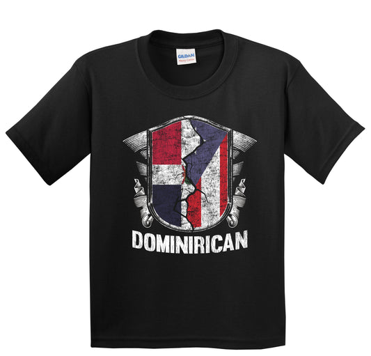 Dominirican Dominican Republic Puerto Rico Flags Youth T-Shirt
