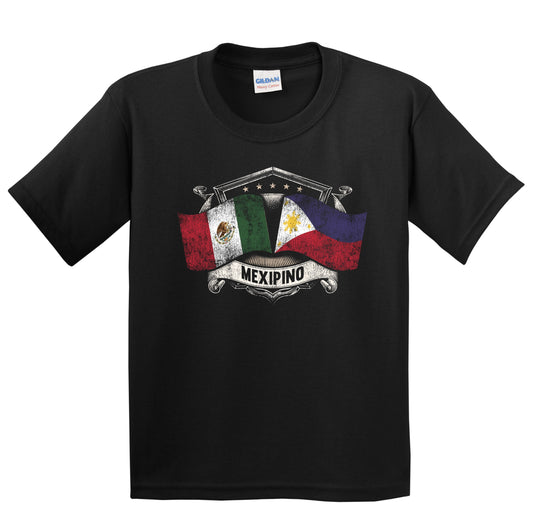 Mexico Philippines Flags Mexican Filipino Mexipino Youth T-Shirt