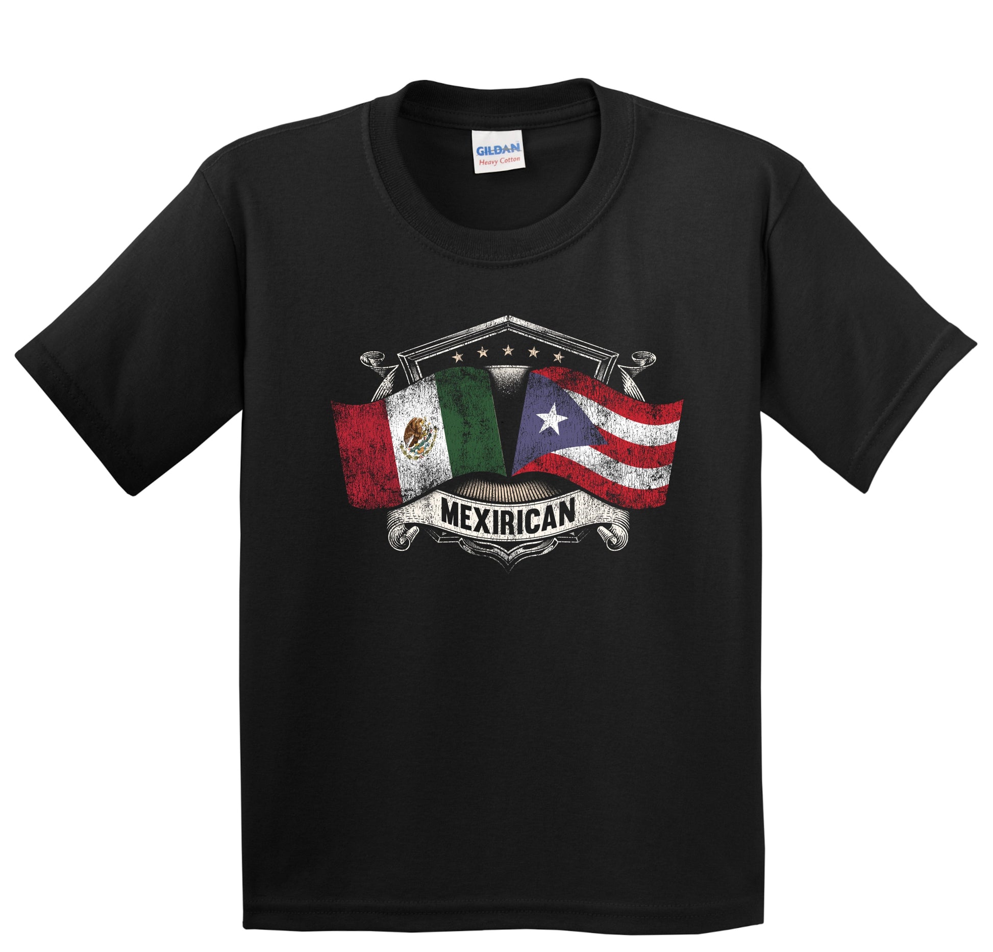 Mexico Puerto Rico Flags Mexican Puerto Rican Mexirican Youth T-Shirt