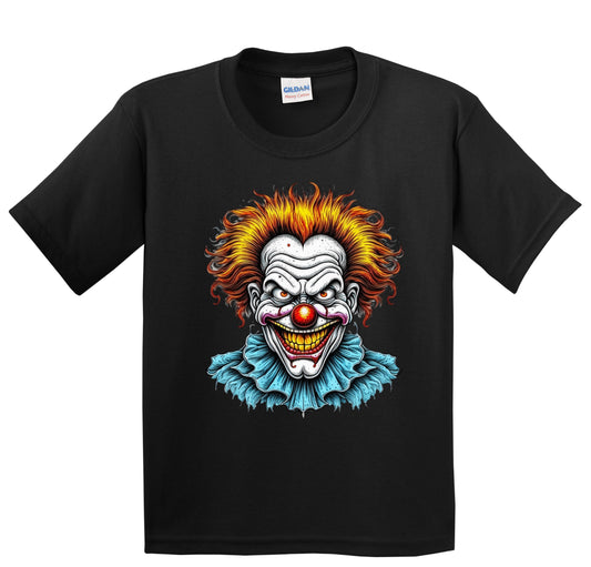 Creepy Clown Scary Evil Clown Halloween Youth T-Shirt