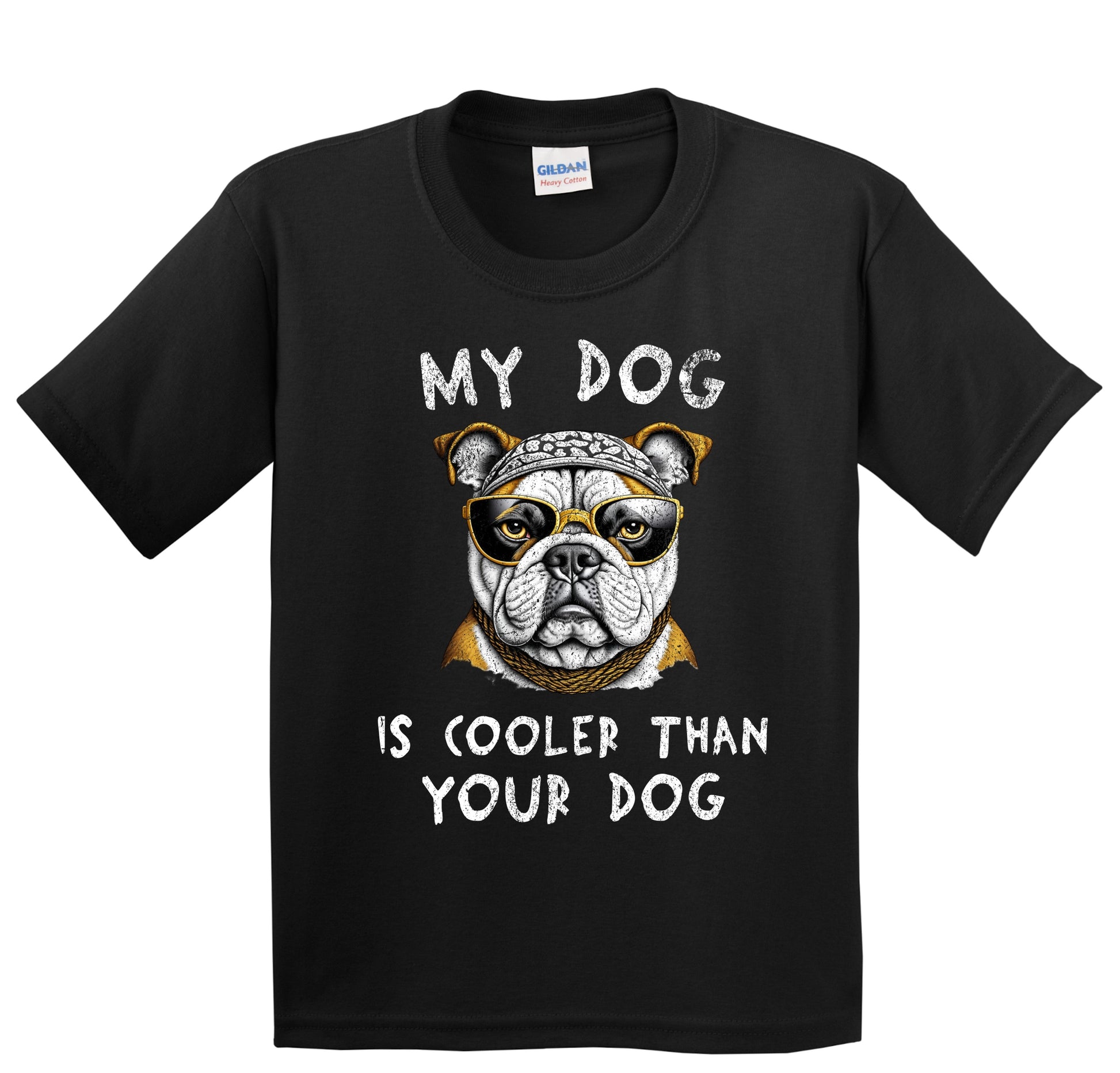 English Bulldog My Dog Is Cooler Than Your Dog Funny Dog Owner Youth T-Shirt