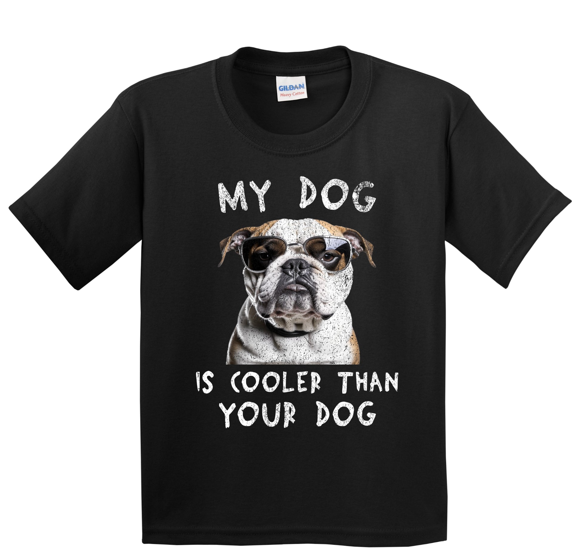 English Bulldog My Dog Is Cooler Than Your Dog Funny Dog Owner Youth T Really Awesome Shirts