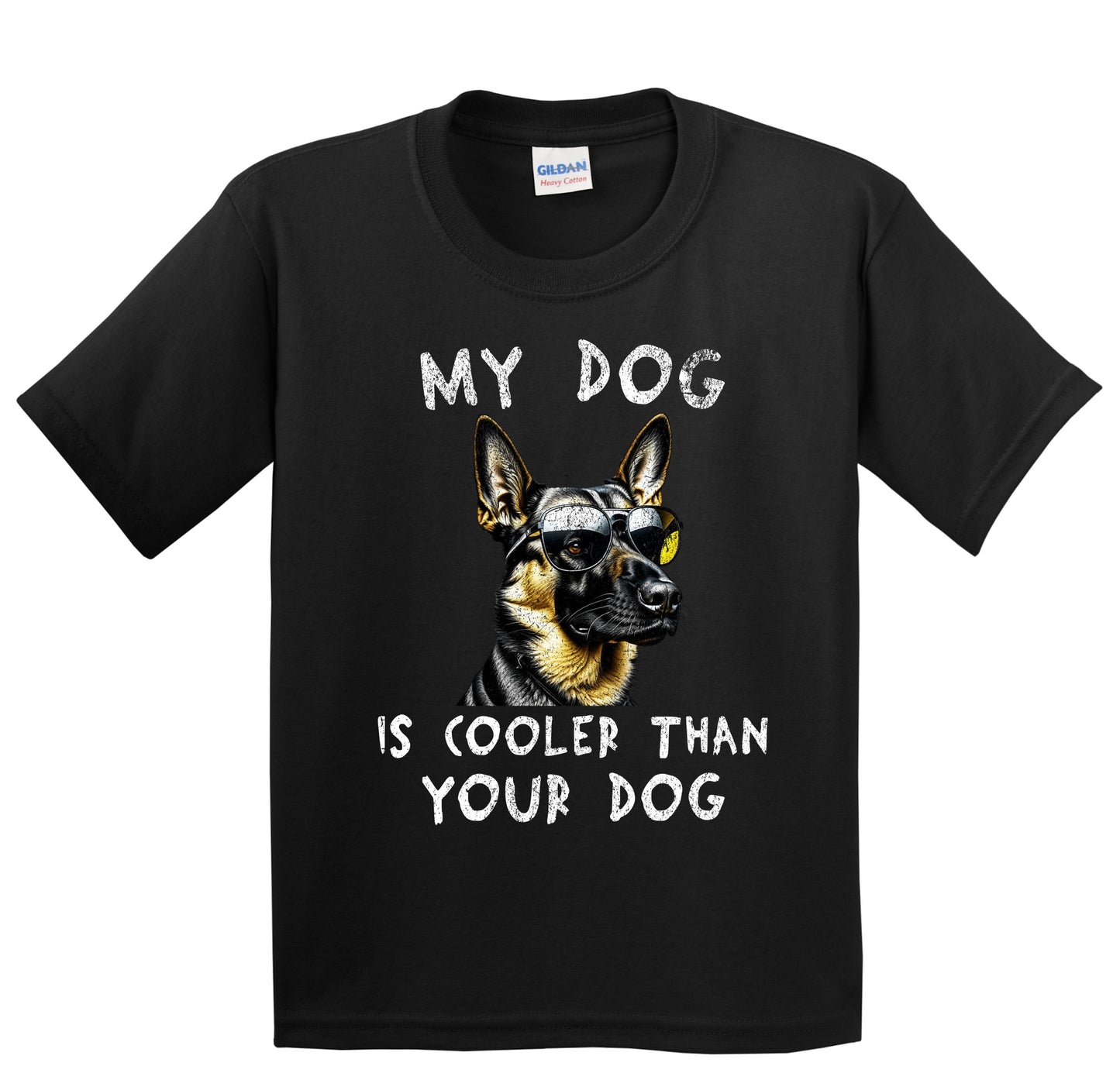 German Shepherd My Dog Is Cooler Than Your Dog Funny Dog Owner Youth T-Shirt