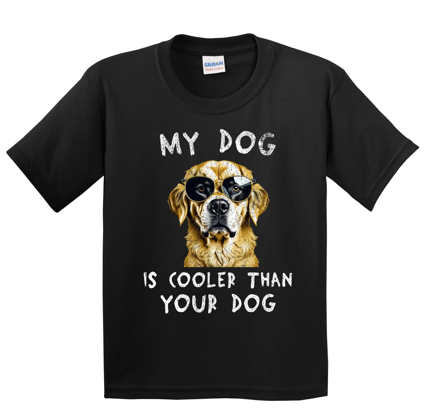 Golden Retriever My Dog Is Cooler Than Your Dog Funny Dog Owner Youth T-Shirt