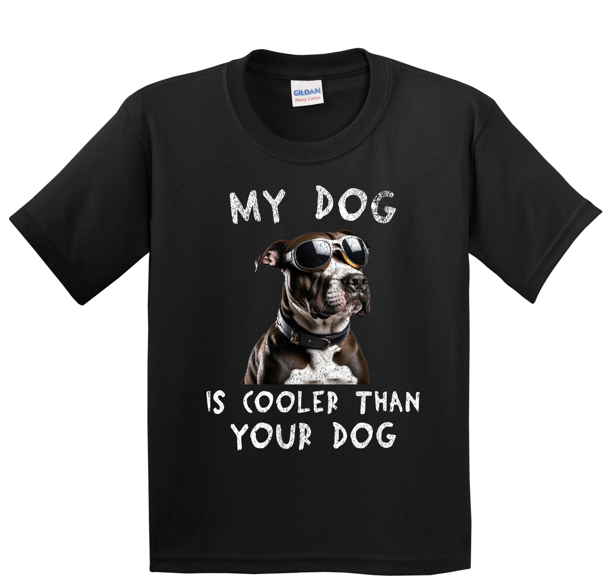 Pit Bull My Dog Is Cooler Than Your Dog Funny Dog Owner Youth T-Shirt