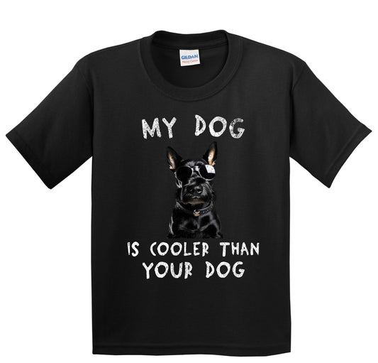 Scottish Terrier My Dog Is Cooler Than Your Dog Funny Dog Owner Youth T-Shirt