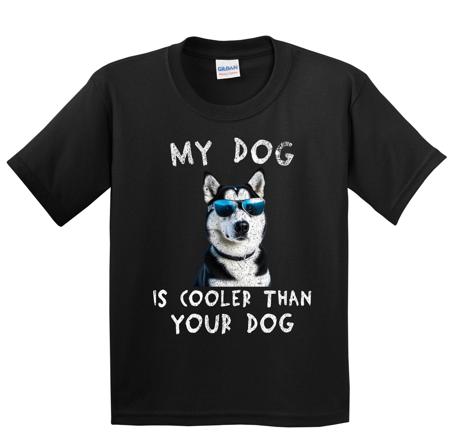 Siberian Husky My Dog Is Cooler Than Your Dog Funny Dog Owner Youth T-Shirt