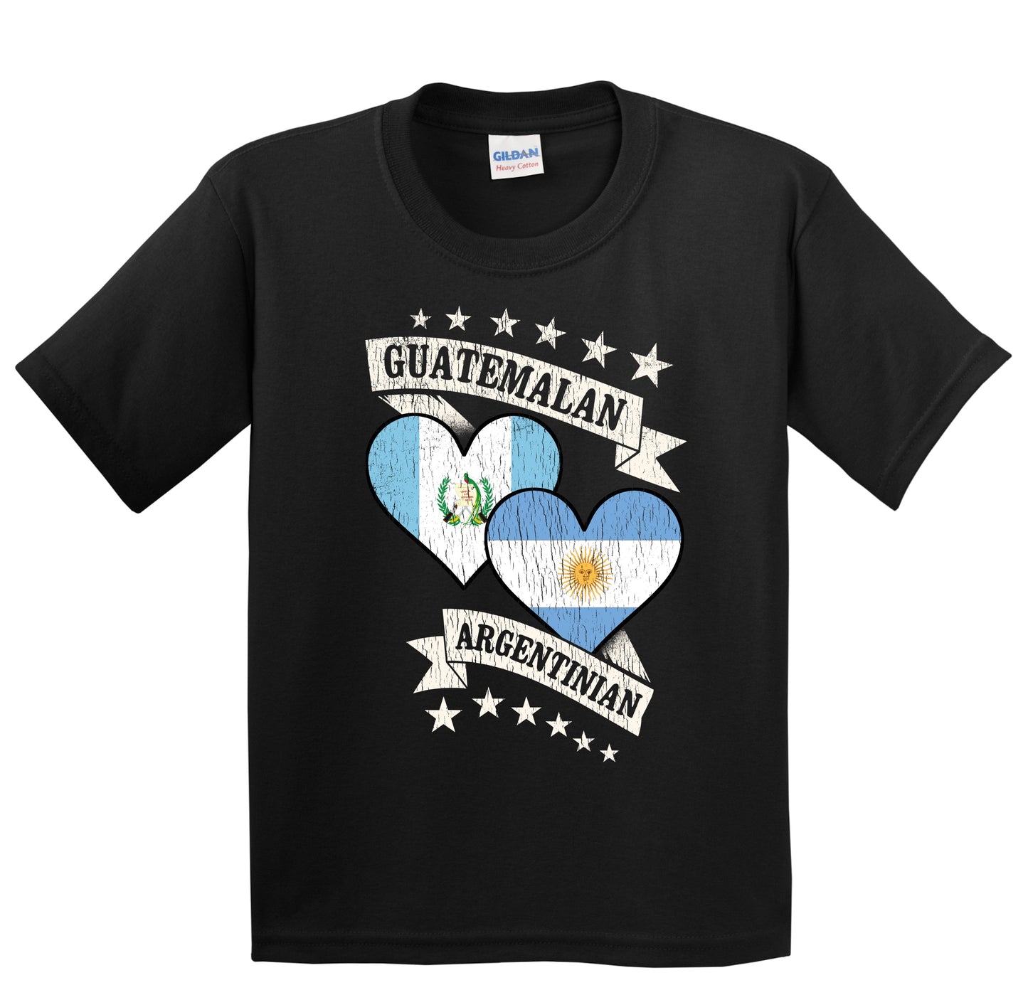 Guatemalan Argentinian Heart Flags Guatemala Argentina Youth T-Shirt