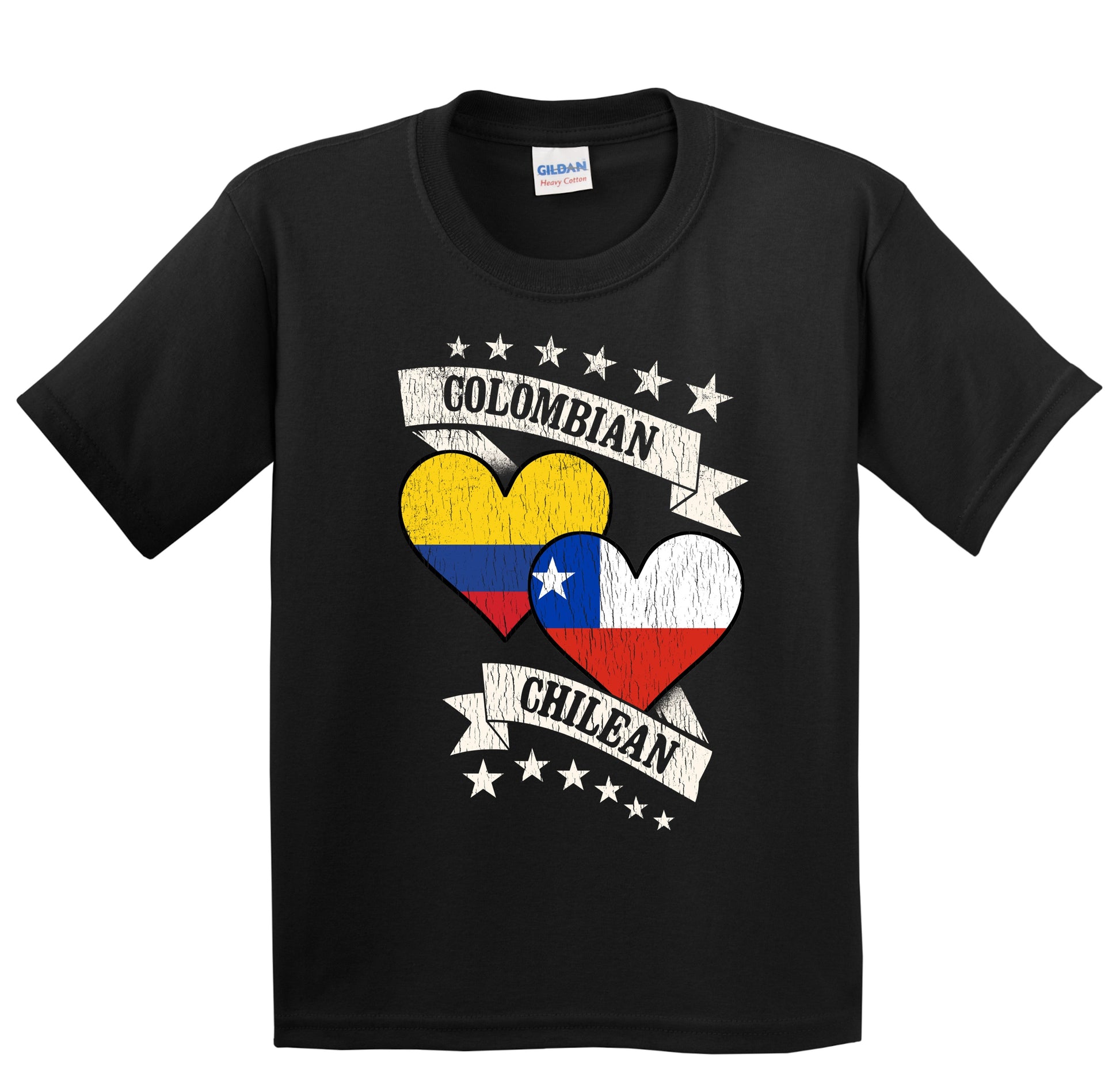 Colombian Chilean Heart Flags Colombia Chile Youth T-Shirt