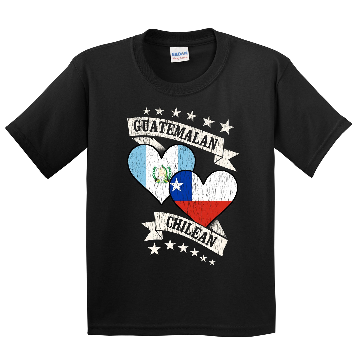 Guatemalan Chilean Heart Flags Guatemala Chile Youth T-Shirt