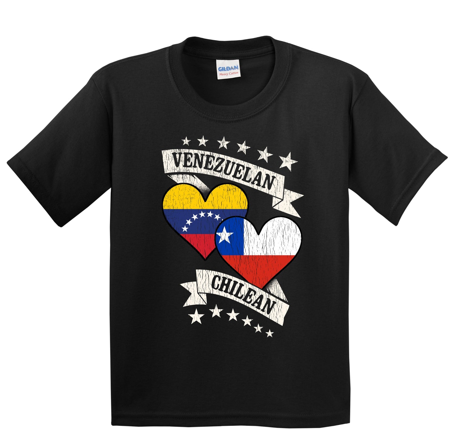 Venezuelan Chilean Heart Flags Venezuela Chile Youth T-Shirt