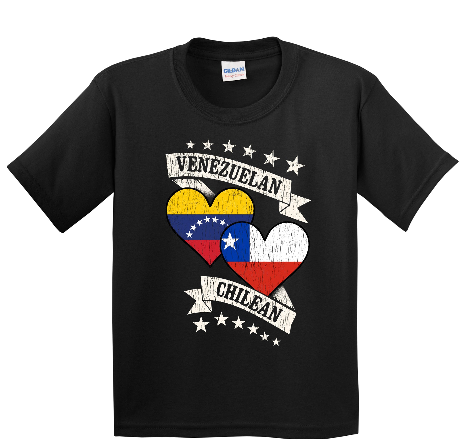 Venezuelan Chilean Heart Flags Venezuela Chile Youth T-Shirt