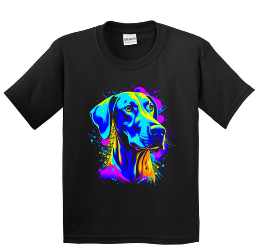 Colorful Bright Great Dane Vibrant Psychedelic Dog Art Youth T-Shirt